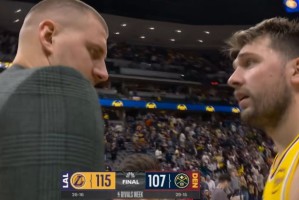 Kaiyun-大小胖聊啥呢？赛后约基奇径直走向东契奇！两人拥抱完后攀谈几句